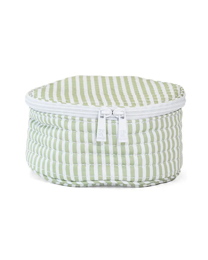 Pimlico Stripe Sage Quilated Jewel Round