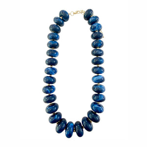 Navy Liberty Chunky Beaded Necklace