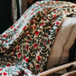 Christmastide Pomegranate Fleece Blanket