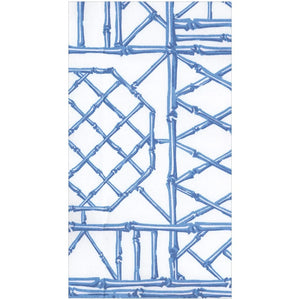 Bamboo Screen China Blue Paper Linen Guest Towels