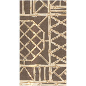 Bamboo Screen Chestnut Paper Linen Guest Napkins