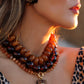 Dark Tortoise Carter Chucky Beaded Necklace