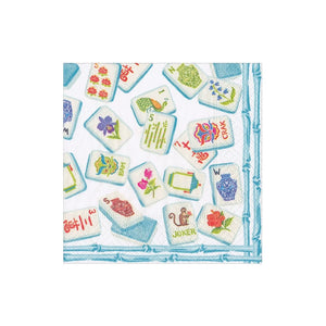 Mahjong Robin'S Egg Cocktail Napkin
