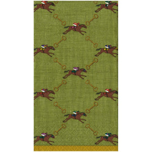 And They'Re Off Sage Guest Napkin