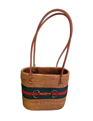 Red Green Stripe Layer Large Snaffle