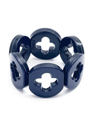 Navy Resin Clover Bracelet