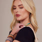 Cobalt Enamel Beaded Stretch Bracelet
