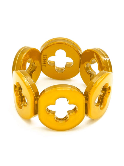 Honey Resin Clover Bracelet