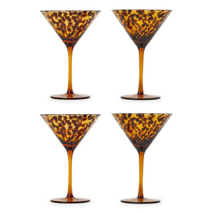 Tortoise Martini Glass set of 4