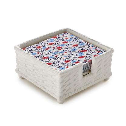 Basketweave Napkin Holder Cocktail