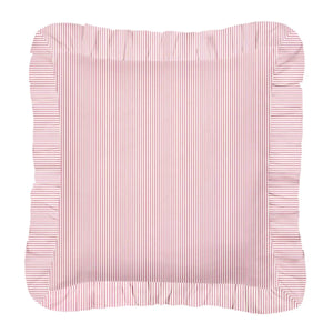 Ticking Stripe Pink Decorative Pillow