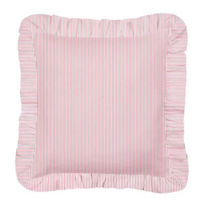 Ticking Stripe Pink Decorative Pillow