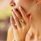 Cleopatra Slice Stacking Ring Set, Size 6 - Gold