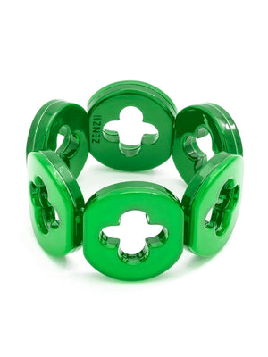 Green Resin Clover Bracelet