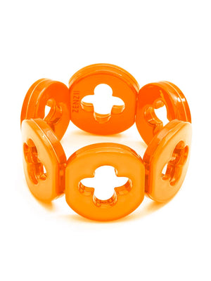 Orange Resin Clover Bracelet