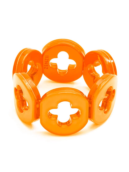 Orange Resin Clover Bracelet