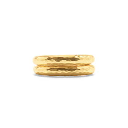 Cleopatra Slice Stacking Ring Set, Size 6 - Gold