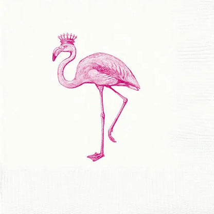 Royal Flamingo Beverage Napkins