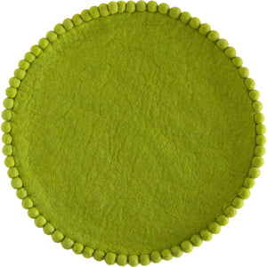 Spring Green Pom Pom Felt Placemats