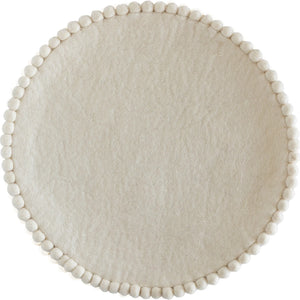 Ivory Pom Pom Felt Placemats