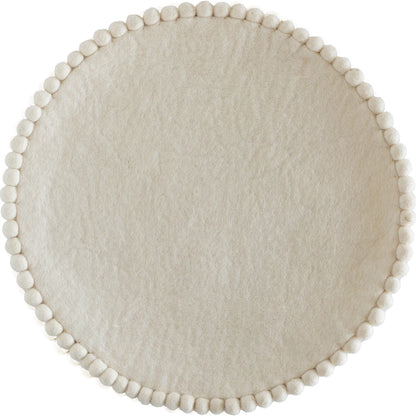 Ivory Pom Pom Felt Placemats
