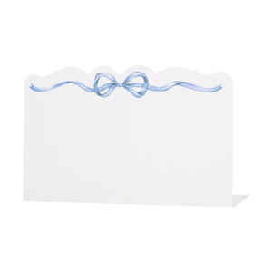 Heirloom Bow Blue Placecard
