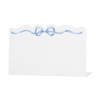 Heirloom Bow Blue Placecard