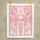 For To Us A Child Is Born Christmas Tea Towel