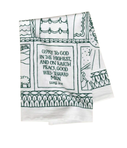 Glory To God Christmas Tea Towel