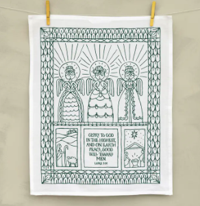 Glory To God Christmas Tea Towel