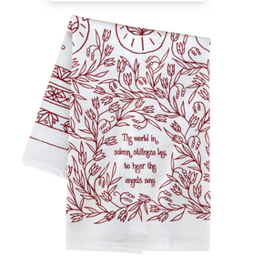 Hark! the Herald Angels Sing Advent Christmas Tea Towel