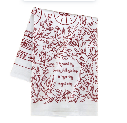 Hark! the Herald Angels Sing Advent Christmas Tea Towel
