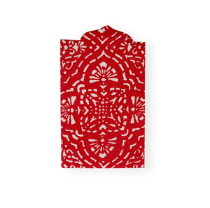 Annika Die-Cut Paper Linen Guest Towel Napkins in Red