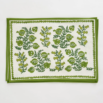 Pom Bells Green Placemat x4