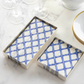 Blue Lattice Napkins - Guest