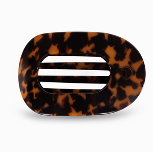 Tortoise Round Large Flat Hair Clip