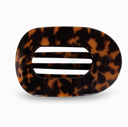 Tortoise Round Large Flat Hair Clip