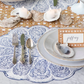 Die- Cut Blue Oyster Plate Placemats