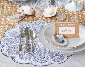 Die- Cut Blue Oyster Plate Placemats