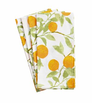 Orange Grove Cotton Dinner Napkins s/4