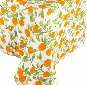 Reversible Kantha Table Cover in Orange Grove