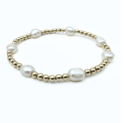 Baroque Patterned Pearl Bracelet