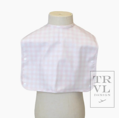 Pink Check Bib