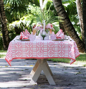 Rose Bamboo Tablecloth 60x120