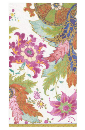 Tobacco Leaf Paper Guest Towel Napkins in Ivory - 15 Per Package