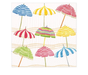 Beach Umbrellas Paper Cocktail Napkins - 20 Per Package