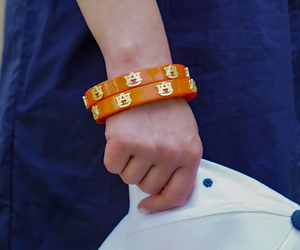 Auburn Tigers Resin Logo Bangle in Burnt Orange