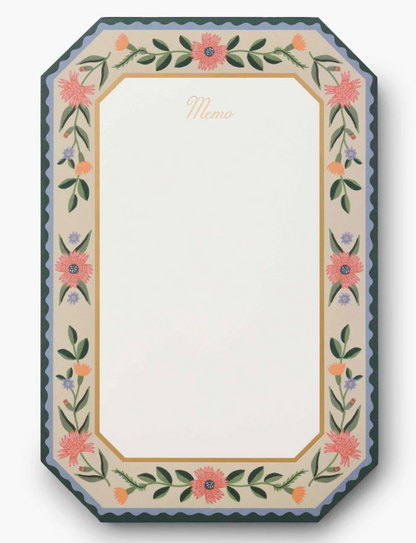 Decorative notepad with floral border and 'Mama' text on a white background