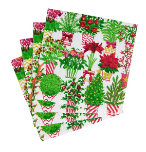 Christmas Flower Market Cocktail Napkins