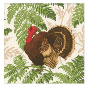 Turkey Among Ferns Cocktail Napkins
